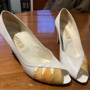 Vintage Italian Open Toe Heels
